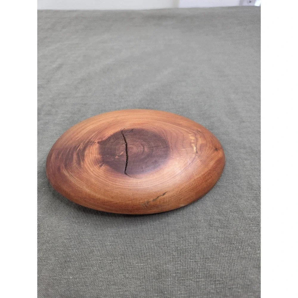 Vintage Red Cedar Wood Belt Buckle Handcrafted Natural Knot